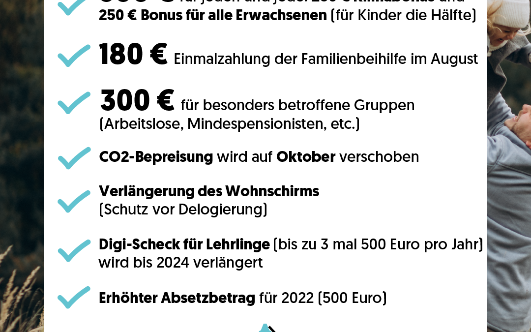 Unser 6 Milliarden Euro Paket gegen die Teuerung